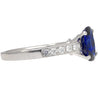 GRS Certified 2.06 Carat Vivid Deep Blue Sapphire & Diamond Ring