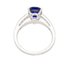 GRS Certified 2.06 Carat Vivid Deep Blue Sapphire & Diamond Ring