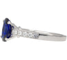 GRS Certified 2.06 Carat Vivid Deep Blue Sapphire & Diamond Ring