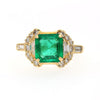 GRS Certified 2.09 Carat Natural Colombian Emerald Set in 18k Solid Gold Ring