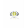 GRS Certified Chrysoberyl Cats Eye Mens Ring 14k White Gold Setting