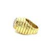 Henry Dunay Diamond Cluster Ring in 18K Ribbed Textured Yellow Gold