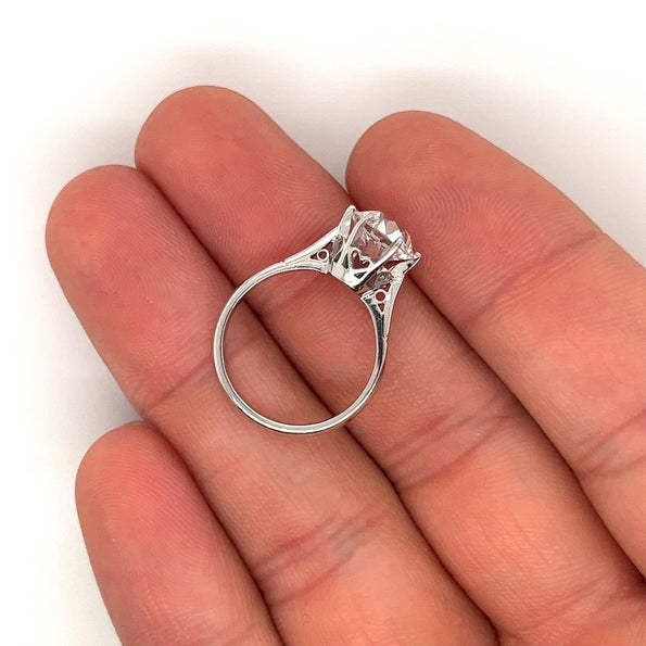 IGI Certified 2.08 Carat Old European Cut Lab Diamond Engagement Ring