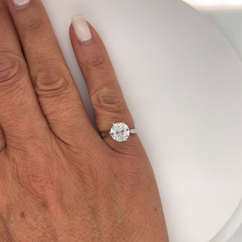 IGI Cert. 2.08 Carat Lab Grown Old European Cut Diamond Vintage 6-Prong Engagement Ring – Assay Jewelers