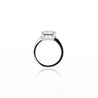 IGI Cert. 2.54 Carat Lab Grown Radiant Cut Diamond East West Half Bezel Ring