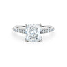 IGI Certified 3.05 Carat G/VVS1 Square Radiant Cut Lab Grown Diamond CVD Ring