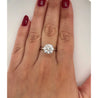 IGI Certified 3.48 Carat Round Cut Lab Grown Diamond CVD Engagement Ring in 18K White Gold Solitaire