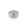 IGI Certified 5 Carat F/VS1 Radiant Cut Lab Grown Semi-Pave Halo Diamond Ring