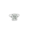 IGI Certified 5 Carat Lab Grown CVD Diamond Art Deco Engagement Ring in Platinum with 2 Bullet Cut Side Stones