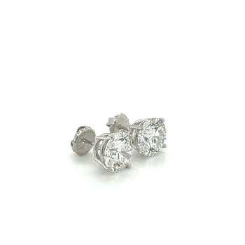 IGI Certified 6 Carat Total Round Cut 4-Prong Push Back Stud Earrings in 14K Gold – Assay Jewelers
