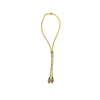 Ilias Lalaounis 18K Yellow Gold Lion Head Emerald Diamond Bolo Lariat Necklace