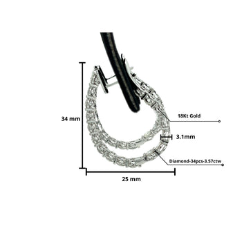 Inside Out Round Diamond Hoop Earrings | DR-34PCS-3.57CTW | SKU: ND1199-1 – Assay Jewelers