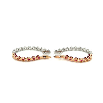 Inside Out Ruby and Diamond Hoop Earrings – Assay Jewelers