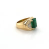 Julius Cohen Signed AGL Certified 5.40 carat Emerald Minor Oil 18k Gold Ring