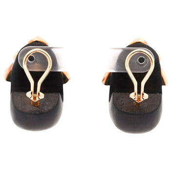 L'OREE DU BOIS Ebony Wood Coral Amethyst 18K Gold Designer Clip On Earrings – Assay Jewelers