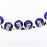 Lapis Lazuli Ball and Diamond 18K White Gold Choker Necklace Signed BIBIGI