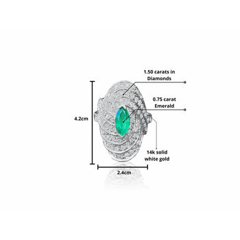 Marquise Cut Emerald and Diamond Dome Ring – Assay Jewelers