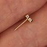 Mini 14k Gold Heart Stud Earrings On Screw Backs