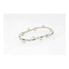 Natural 0.72 Carat Emerald & 2.08 Carat Diamond Charm Bracelet in 18K Gold