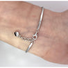 Natural 1 Carat Round Diamond Half Tennis Half Bangle Bracelet