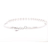 Natural 1 Carat Round Diamond Half Tennis Half Bangle Bracelet