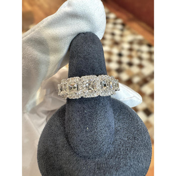 Natural 2.75 CTTW Asscher Cut Diamond Crown Engagement Ring in 18K White Gold – Assay Jewelers