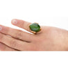 Natural Cats Eye Gump Signed Ring in 14K Yellow Gold