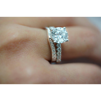 Natural Diamond Contoured Wedding Band Stacking Ring in 14K White Gold – Assay Jewelers