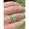 Natural Emerald Band in 14k Yellow Gold Wedding Band