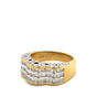 Natural Princess Cut Diamond Star Cluster Ring in 18k gold