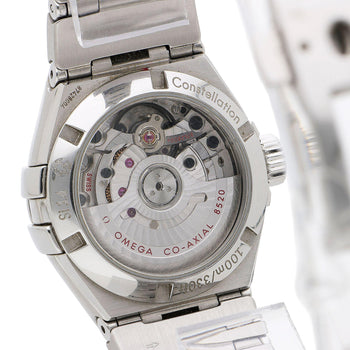 Omega Constellation 27mm Diamond Bezel Black Star Dial Steel Watch 2022 Full Set – Assay Jewelers