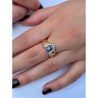 Oval Cut Tanzanite Statement Double Band Ring in 14k Yellow Gold