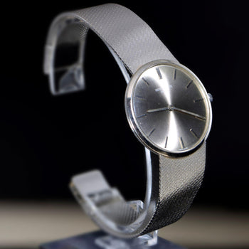 Patek Philippe Calatrava 3468 34mm Gray Dial 18K White Gold Watch – Assay Jewelers
