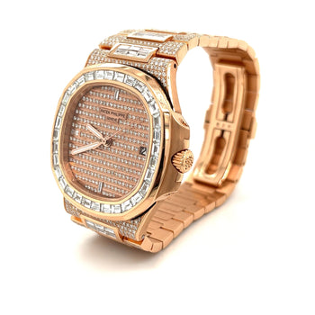 Patek Philippe Nautilus 41mm Automatic 315/190 & Diamond 18K Rose Gold Watch – Assay Jewelers