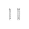 Pave Natural Diamond Flush Bar 14K Stud Earring