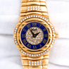 Piaget Tanagra Lapis Lazuli Diamond 18K Gold Bracelet Vintage Watch Full Set