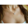 Pink Sapphire and Diamond Butterfly 14K White Gold Floating Pendant Necklace