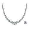 Platinum 3 Carat Diamond Graduated Tennis Choker Necklace