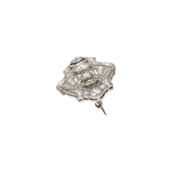 Platinum And 14K Gold 2.75 Carat Old European Cut Edwardian Brooch – Assay Jewelers