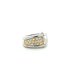 Platinum and 18K Gold Unisex Natural Diamond Pinky Ring