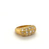 Princess Cut Diamond Cluster Dome Ring in 18k Yellow Gold