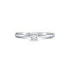 Princess cut diamonds in thin 18k gold ring setting