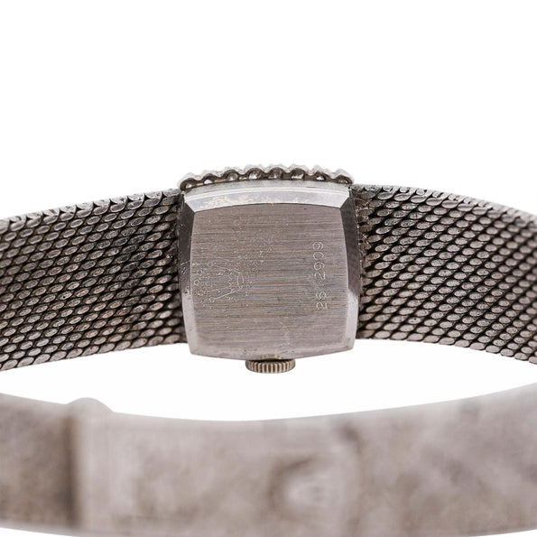 Reserved - Rolex Precision 18K White Gold 18mm Diamond Bezel Watch