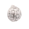 Roberto Coin Frosted Woven Round 18K White Gold Appassionata Stud Earrings