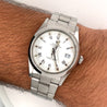 Rolex 34mm Oyster Perpetual Date Ref. 15200 White Dial Roman Numerals and Oyster Bracelet in Stainless Steel Watch