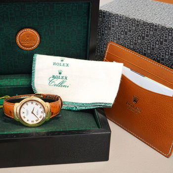 Rolex Cellini 18K Gold 37mm 6623 On Leather Watch Box and Papers – Assay Jewelers