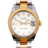 Rolex Datejust 31mm Silver Diamond Dial Two-Tone Yellow Gold Steel Watch