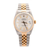 Rolex Datejust Silver Tapestry Dial 2 Tone Jubilee 36mm 16013 Watch Box/Papers