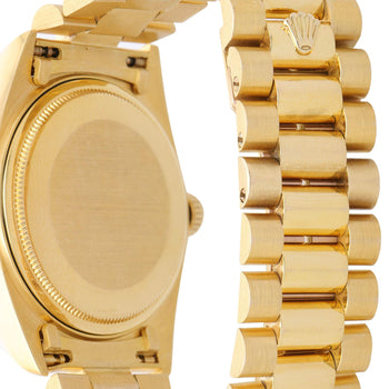 Rolex Day-Date 18038 Champagne Diamond Dial 18K Gold 36mm Circa 1978 Watch – Assay Jewelers