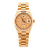 Rolex Daydate 36mm 18K Gold Fluted Bezel Champagne Tapestry Presidential Watch